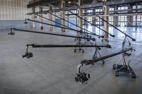 10m-2-as motoriseerde van de de driehoeks elektronische controle van Schuine stand de Hoofd Videojimmy camera jib crane kraanbalk van de de tuimelaardv koevoet