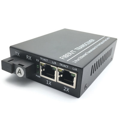Zendontvanger 100/100 van RJ45 Gigabit Ethernet Enige de Media van de Vezel Enige Wijze Convertor