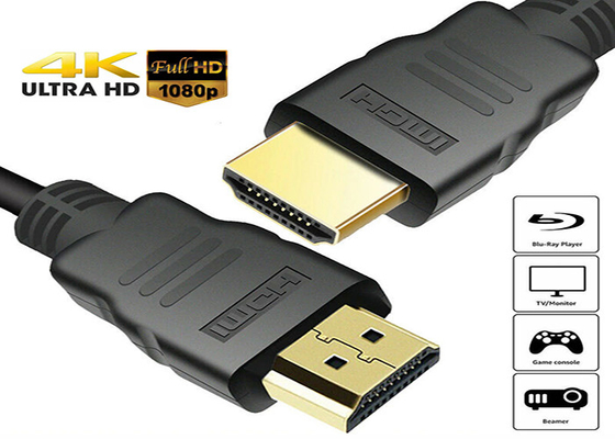 Goud Geplateerd HDMI-Mannetje aan Mannelijke Kabel 3D 1080P 2160P 4K 1M 1.5M 2M 3M 5M 10m 15M 20M 25M