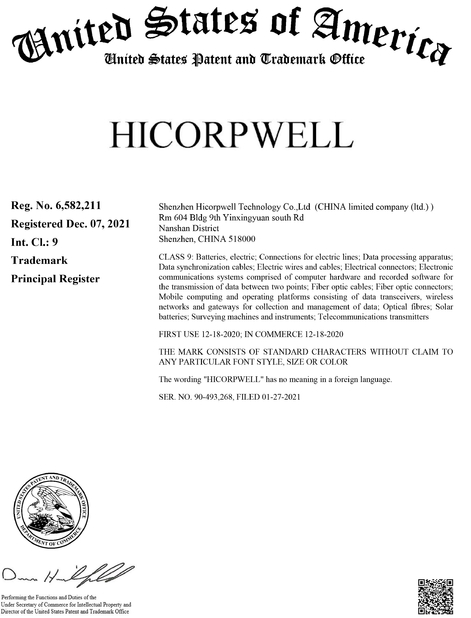 CHINA Shenzhen Hicorpwell Technology Co., Ltd certificaten