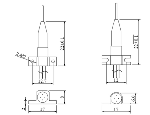 De coaxiale Modules van de de Diodelaser van de Vezel Optische Vlecht DFB voor Optische Zenders