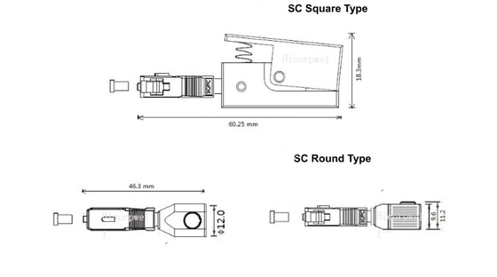 Vierkante van de de Vezel Optische Adapter van FC Naakte de Vezel Optische Componenten van Ftth