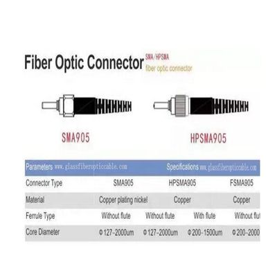 1000um S(M)A-S(M)A 905 OD6.0mm Gap-Design Fiber Optic Cable for High Power Laser Transmission and Laser Hair Removal Machine
