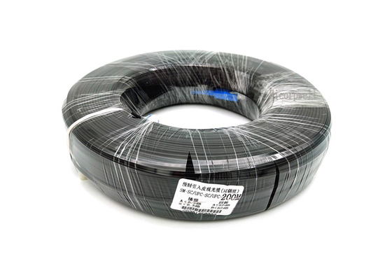 FTTH-Sc UPC aan Kabel van de de Glasvezel Optische Daling van Sc UPC 200M Lengte Zwarte Kleur
