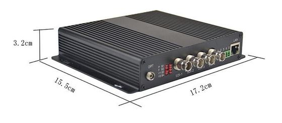 4 de Zender van de haven hd-SDI Vezel met Ethenet & Bidi RS485