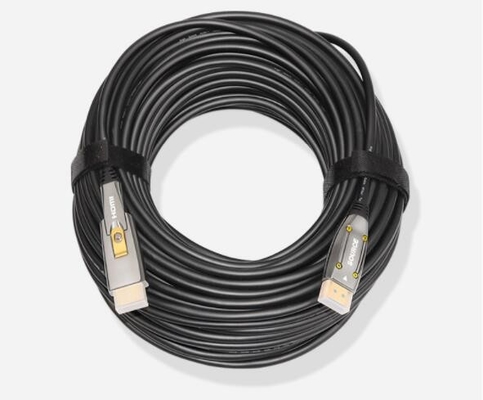 De zwarte van de de Kabelvezel van HDMI AOC Optische Hdmi aan Hdmi Kabel 10m 20m 50m Vergrotingssteun 4K 3D 18Gbps