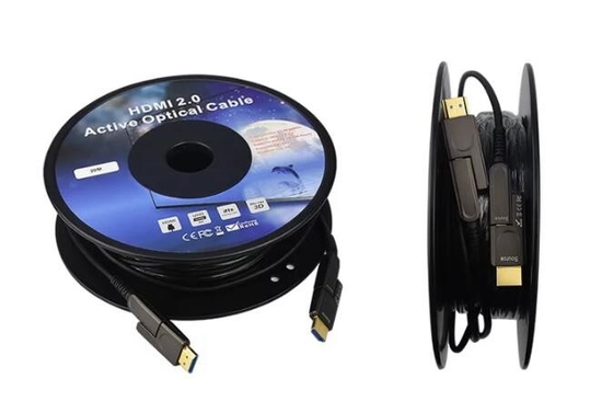 60Hz 18Gbs schatte Optische Kabel 15m HDMI 2,0 van de Kopervezel D aan D Alternatieve Stop