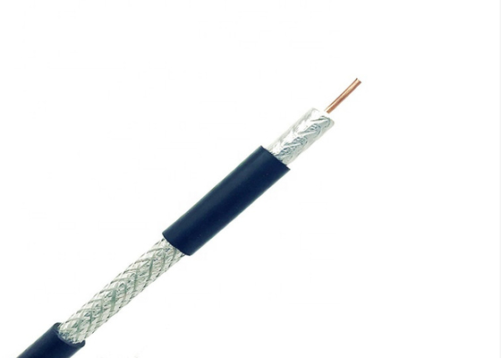 Rg-11 coaxiale kabel750hm stevige naakte koperen geleider 1.63CCS+7.2FPE+AL FOIL+96S+10.3PVC (24KG per broodje)